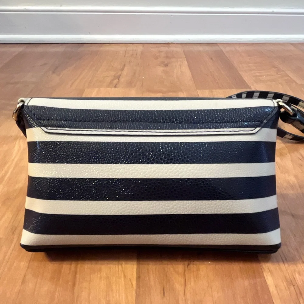 Kate Spade Navy and White Striped Crossbody Bag - Picture 3 of 13